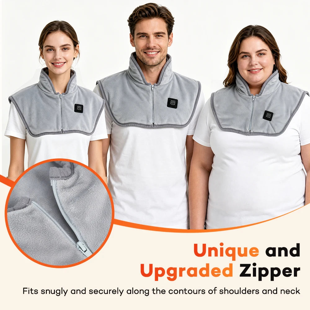 Electric Heated Neck and Shoulder Wrap with Adjustable Heat - 4