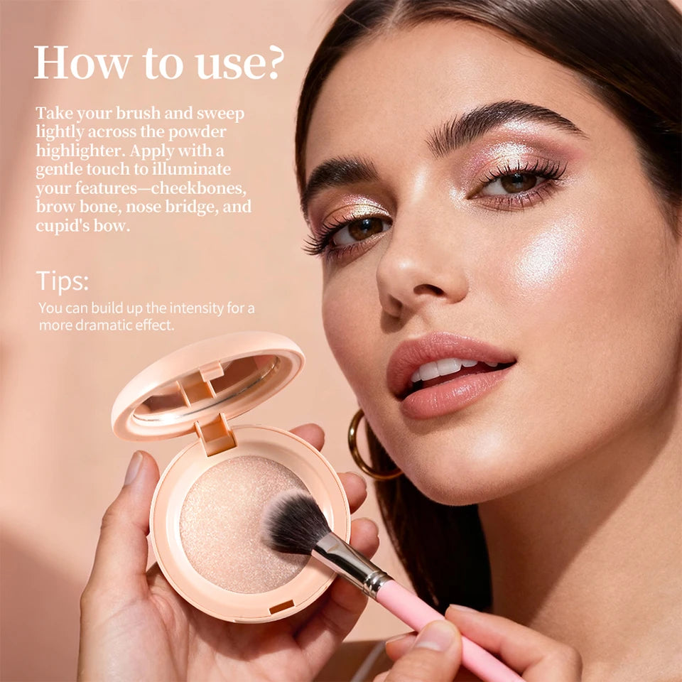 Baked Powder Highlighter for Radiant Natural Glow - 14