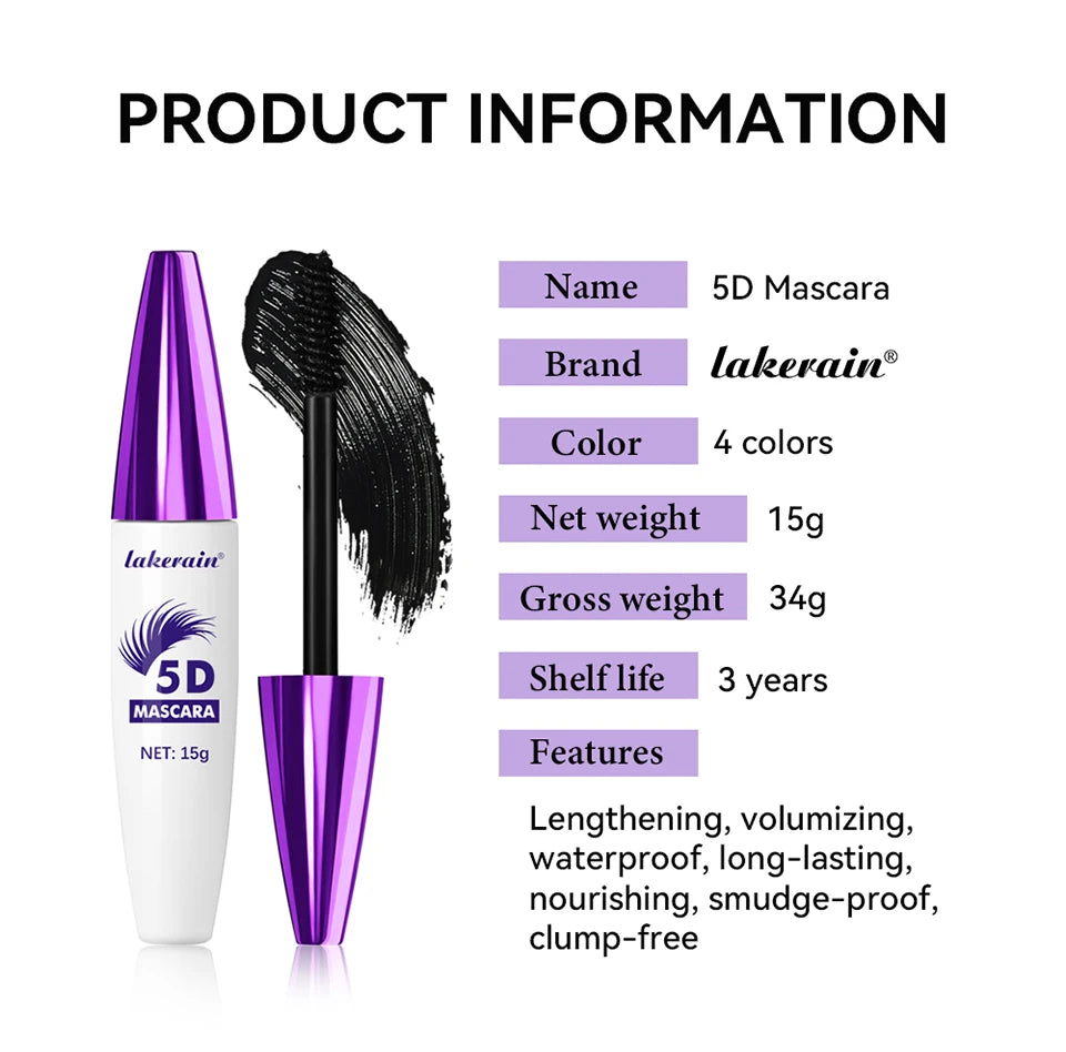 5D Mascara Waterproof Lengthening Lash Formula - 16