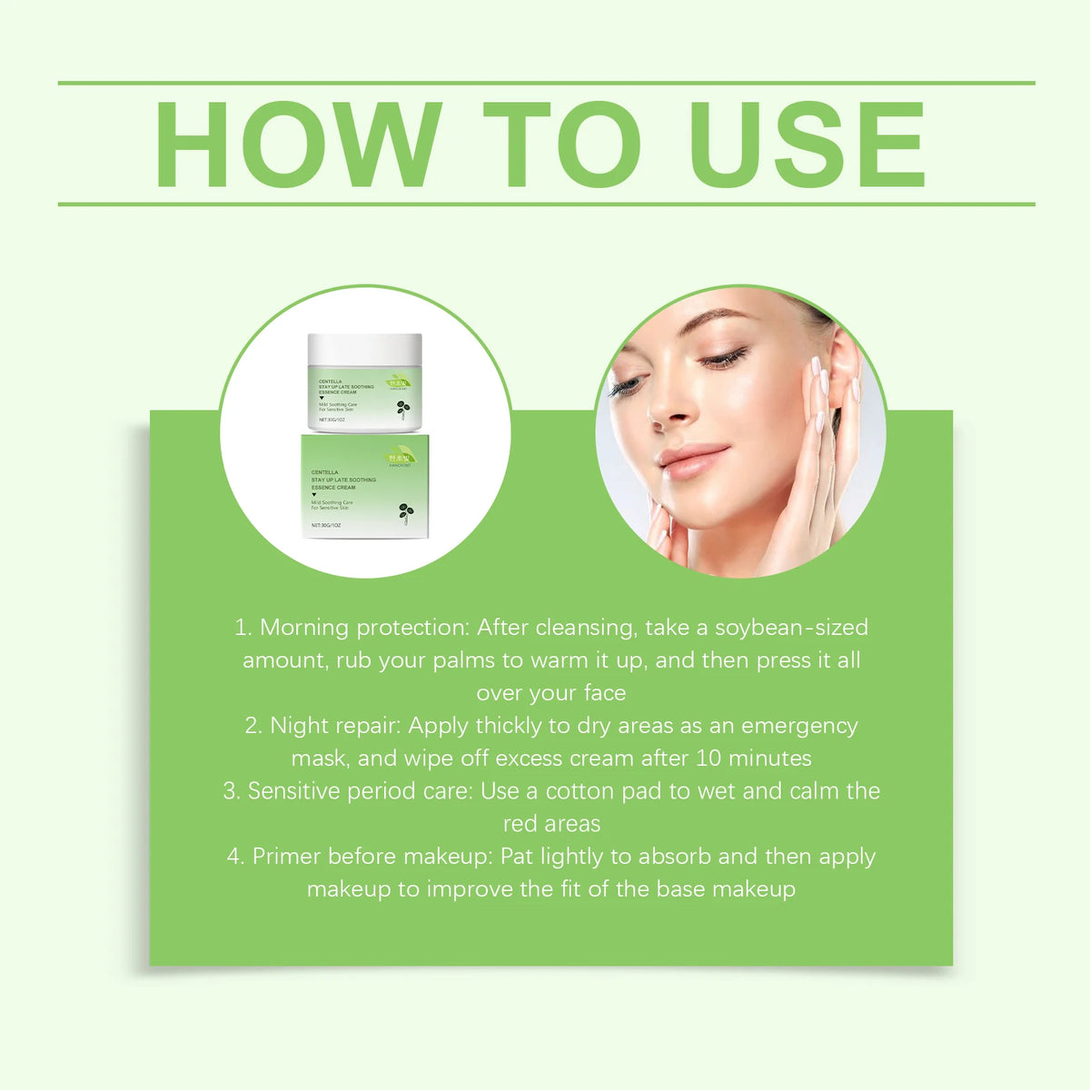 Centella Asiatica Soothing Cream for Calming Redness