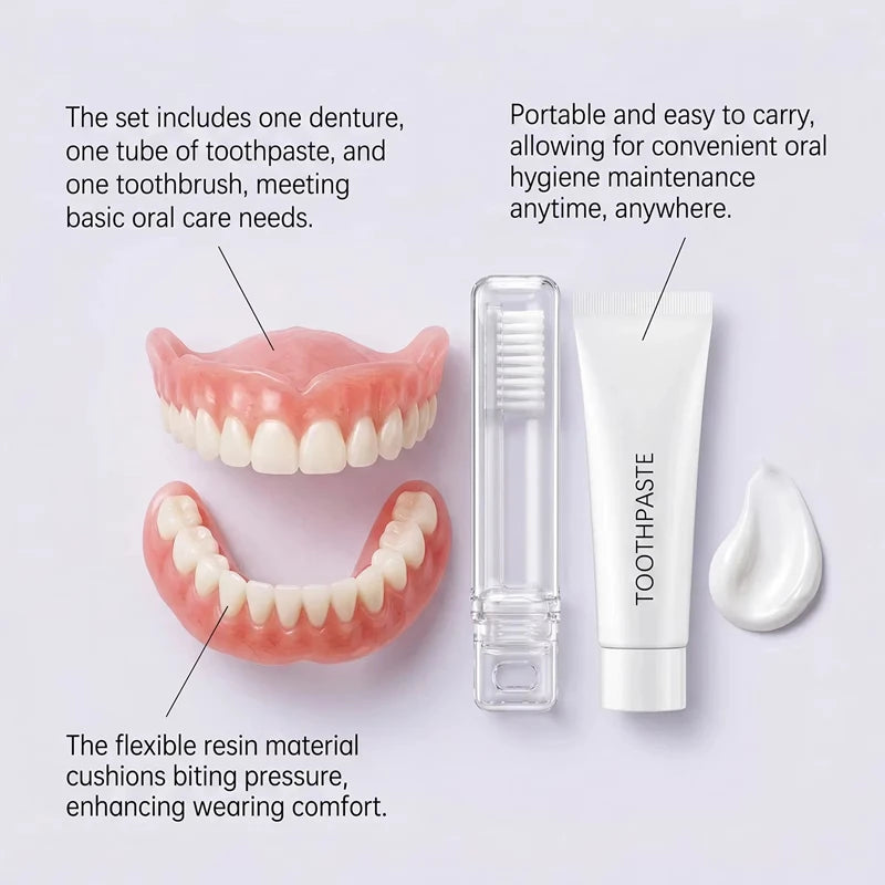 Silicone Denture Set for Soft Comfort Fit - 18