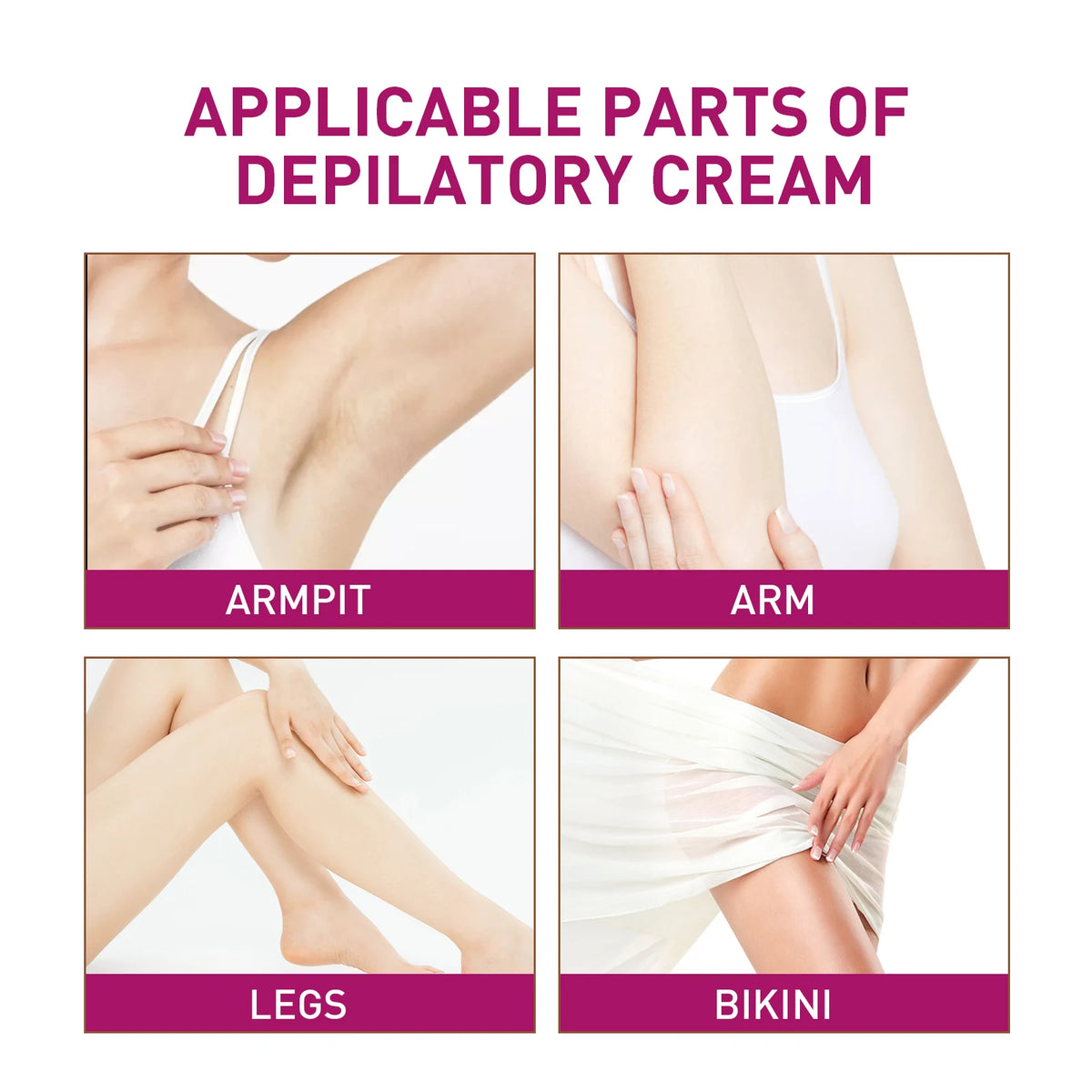 Hair Removal Cream Painless Skin Smoothing Depilatory Formula