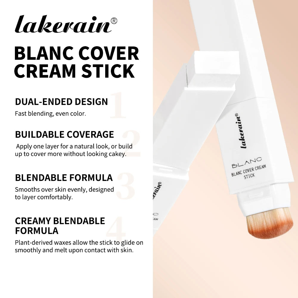 Blanc Cover Cream Stick with Built-in Brush for Flawless Coverage - 4