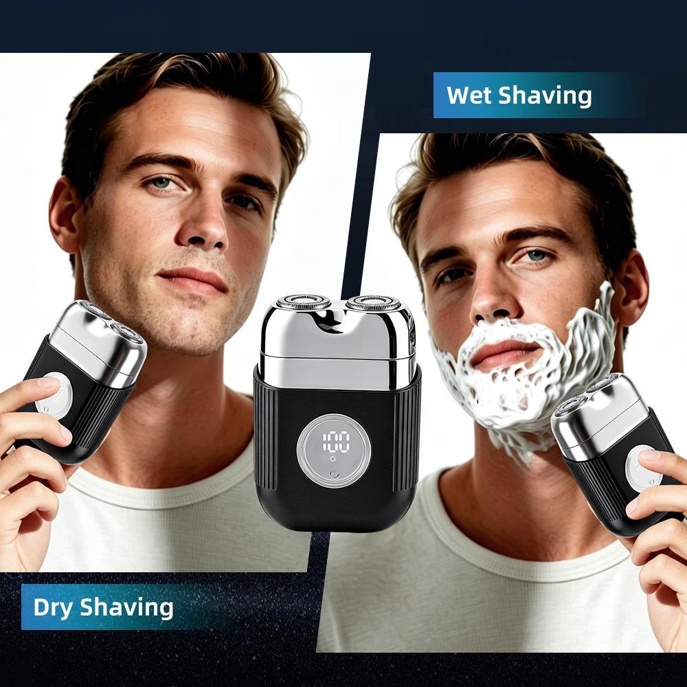 Electric Foil Shaver with Floating Blades for Precise Grooming