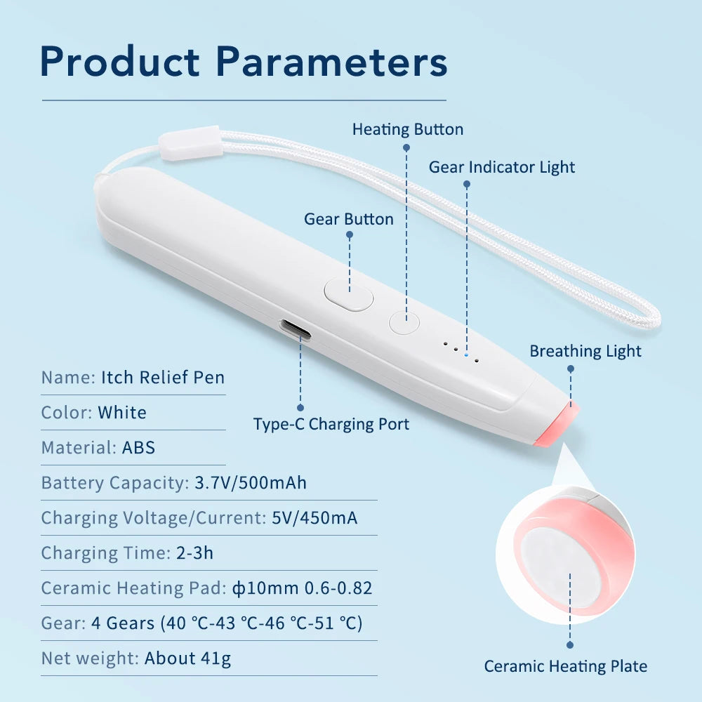 Portable Insect Bite Itch Relief Pen with Rapid Thermal Technology - 10
