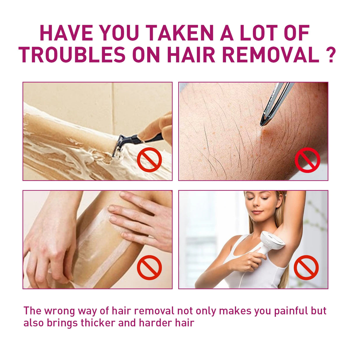 Hair Removal Cream Painless Skin Smoothing Depilatory Formula