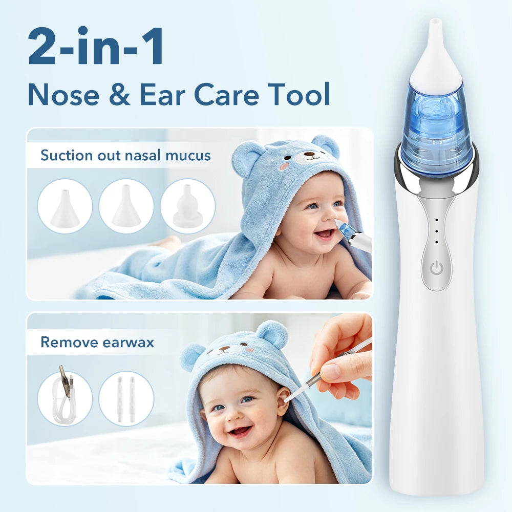 Electric Nasal and Ear Cleaner with Adjustable Suction