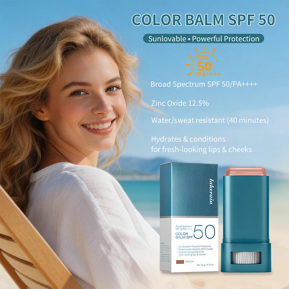 Color Balm SPF 50 Tinted Sunscreen Stick for Face