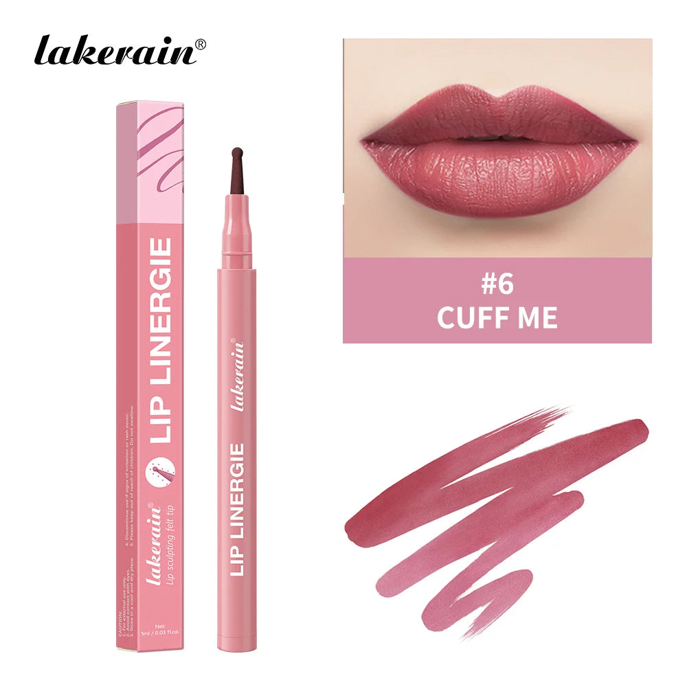 Lip Liner Pen with Precise Ballpoint Felt Tip