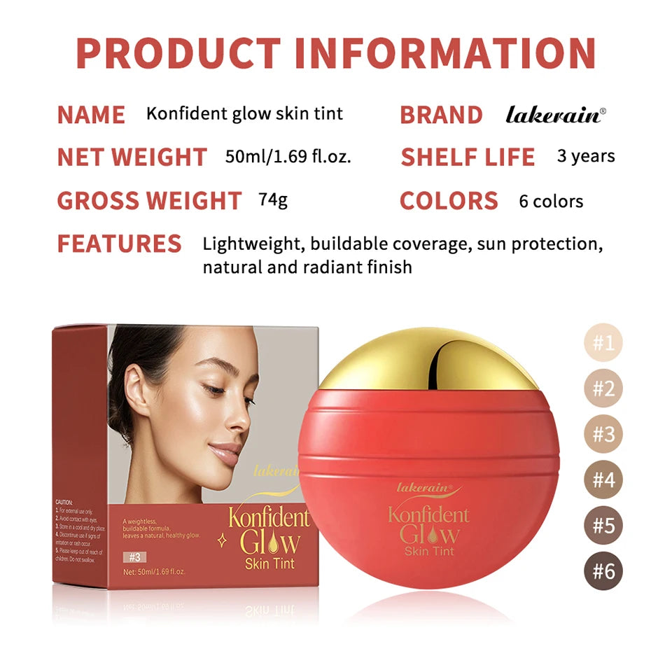 Glow Skin Tint Foundation Lightweight Buildable Coverage