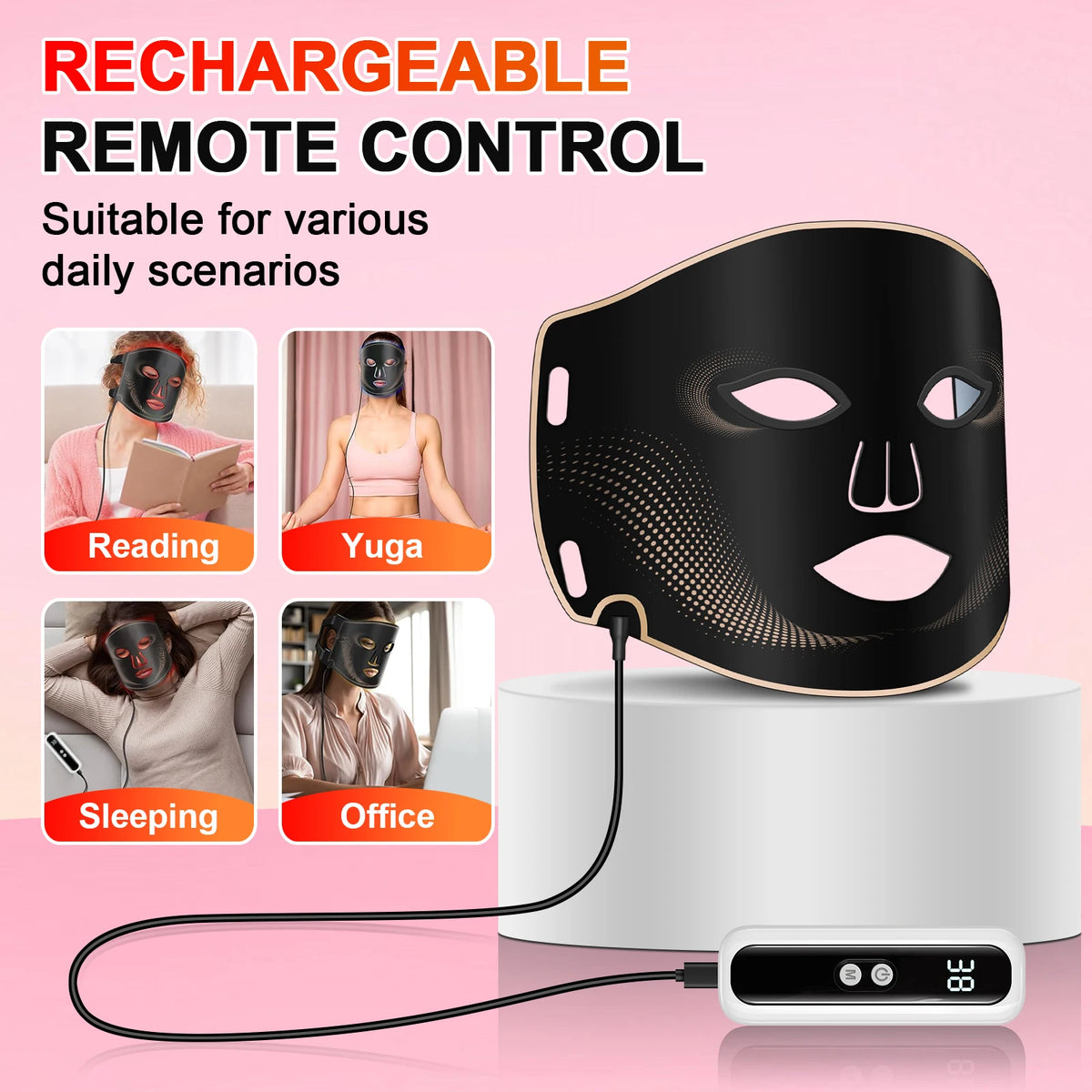 Multifunctional Beauty Mask with Seven Light Spectrum Settings