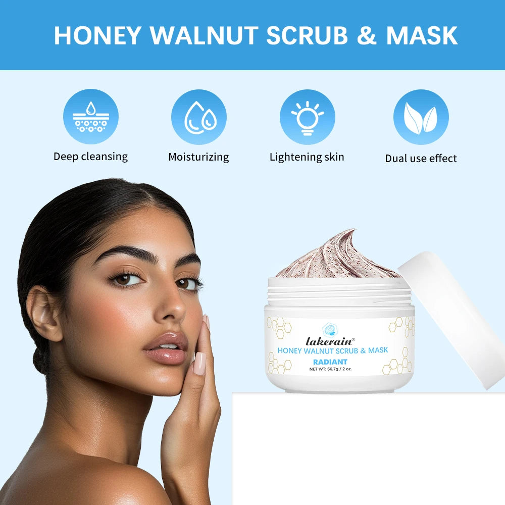 Honey Walnut Facial Scrub and Mask for Radiant Skin - 2