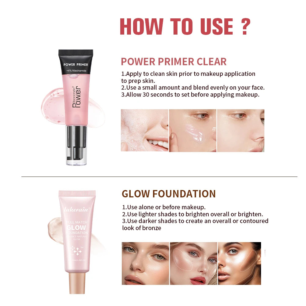 Makeup Primer and Foundation Set for a Radiant Glow - 4