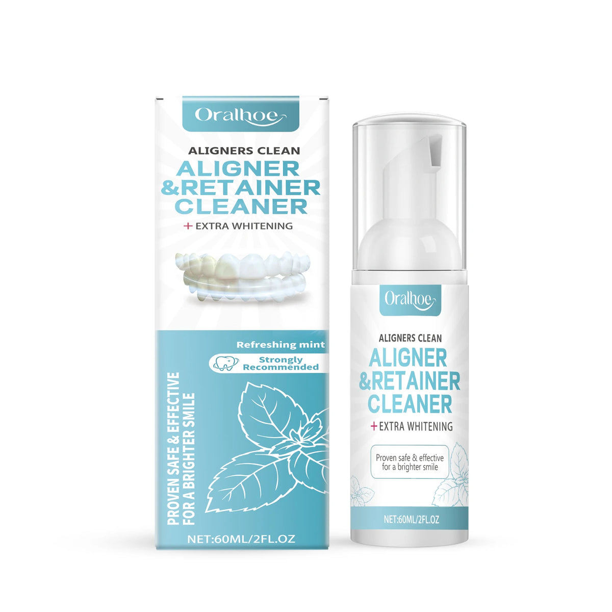 Aligner and Retainer Cleaner Foam for Daily Dental Hygiene