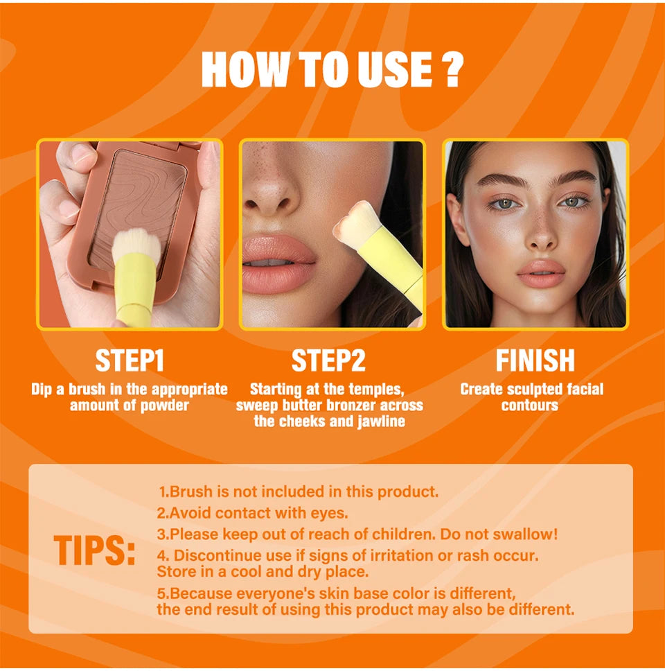 Butter Bronzer Powder for Sculpted and Healthy Looking Skin