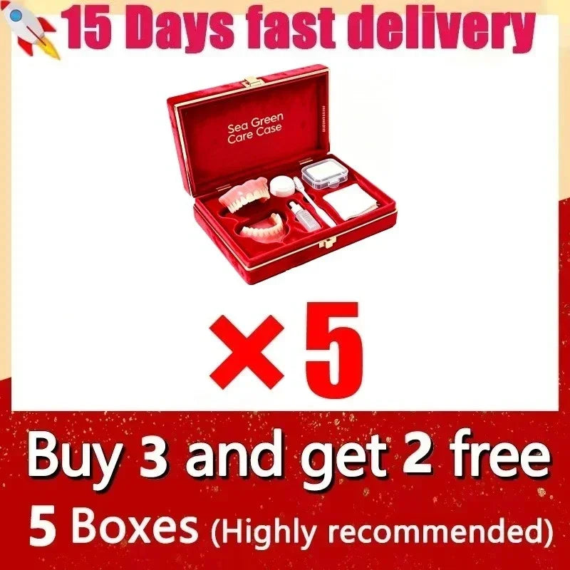 Silicone Full Mouth Denture Set with Storage Case - 17