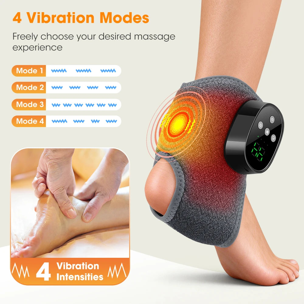 Wireless Ankle Massager with Heat and Vibration for Deep Relaxation