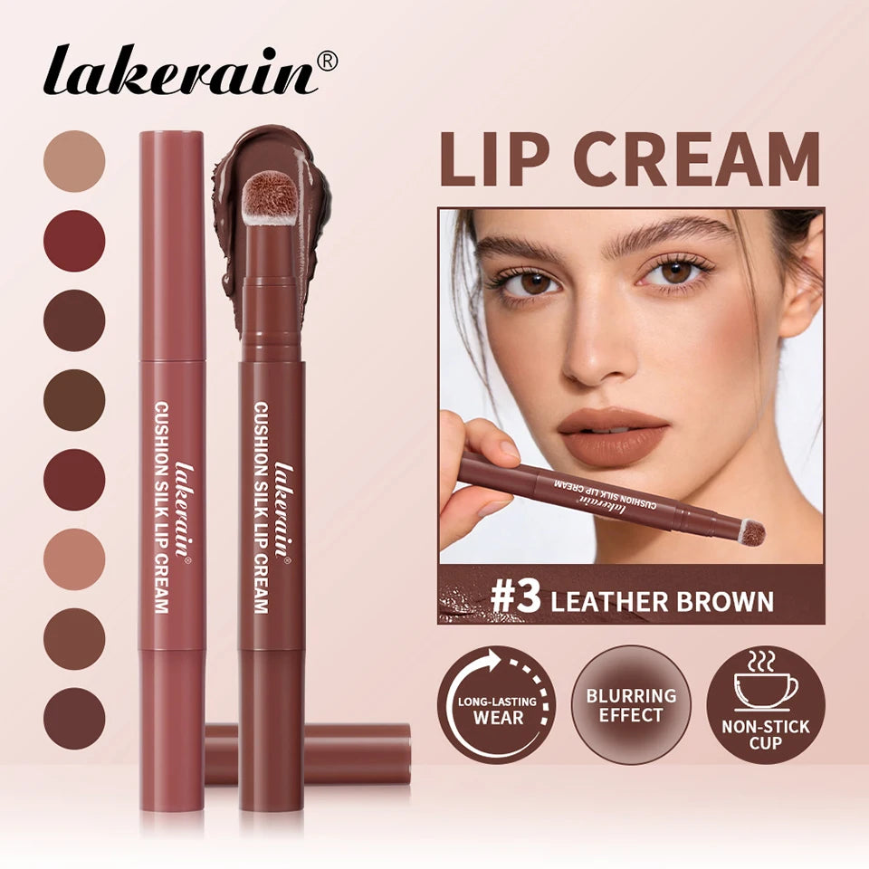 Dual Use Lip and Cheek Cream with Cushion Applicator