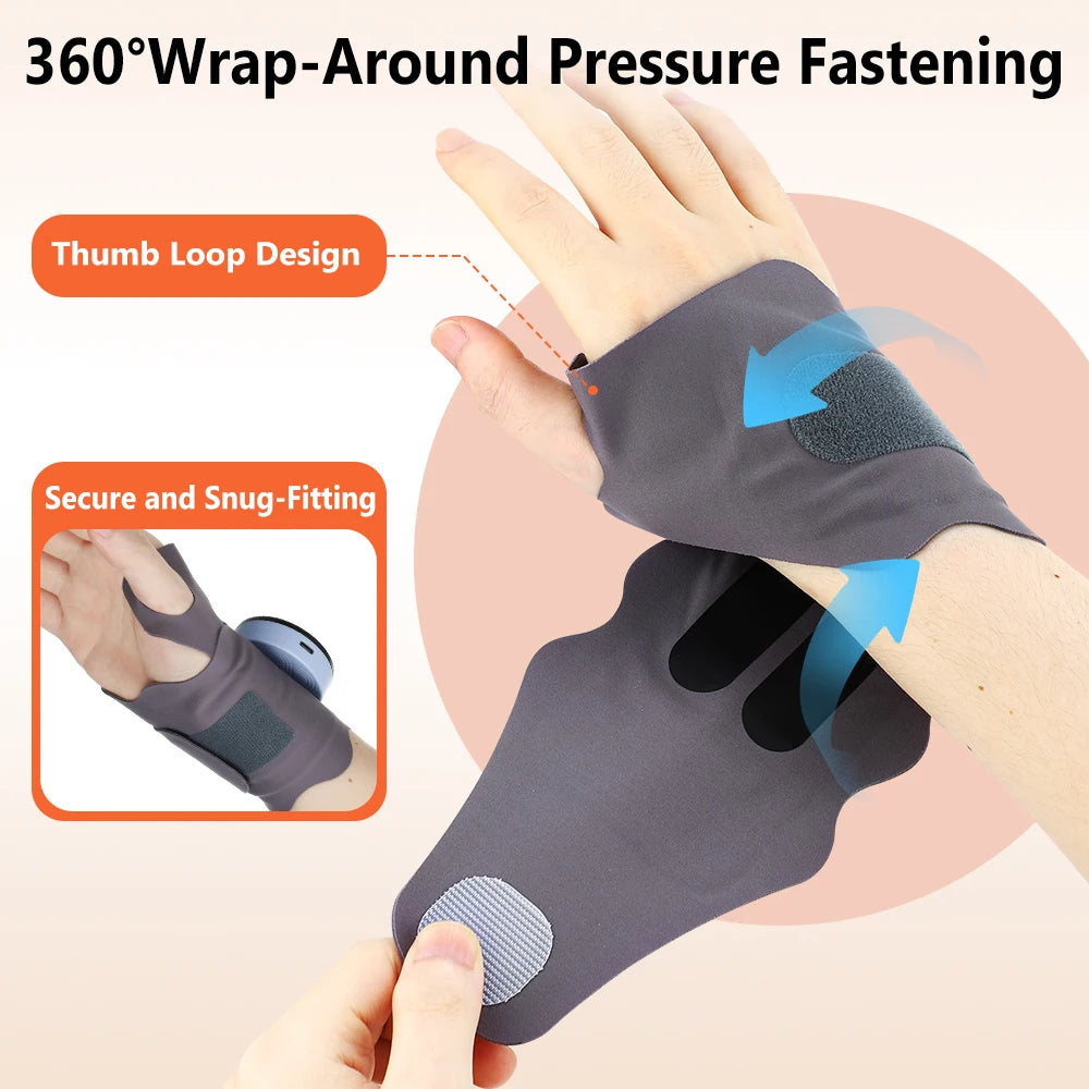 Electric Wrist Massager with Microcurrent Muscle Relief