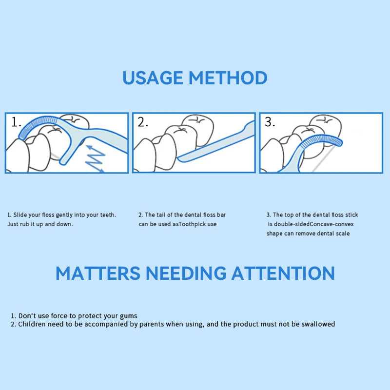 Portable Dental Floss Picks for Effective Daily Oral Cleaning