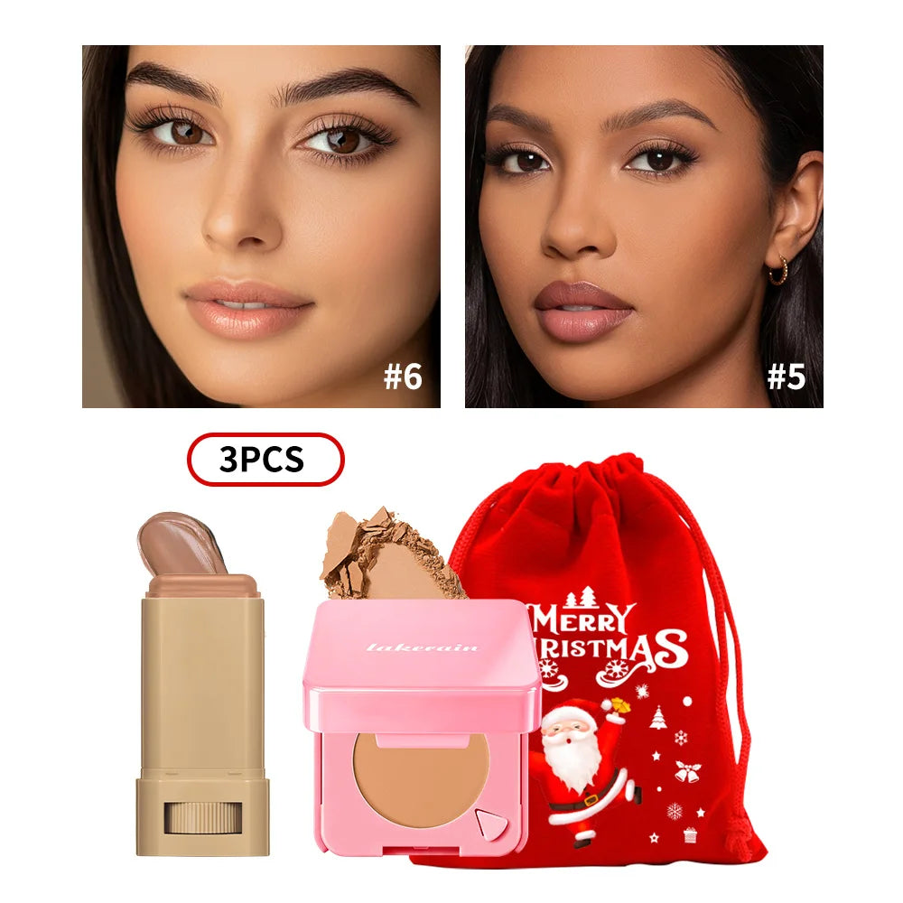 Foundation and Powder Makeup Set with Gift Bag - 35