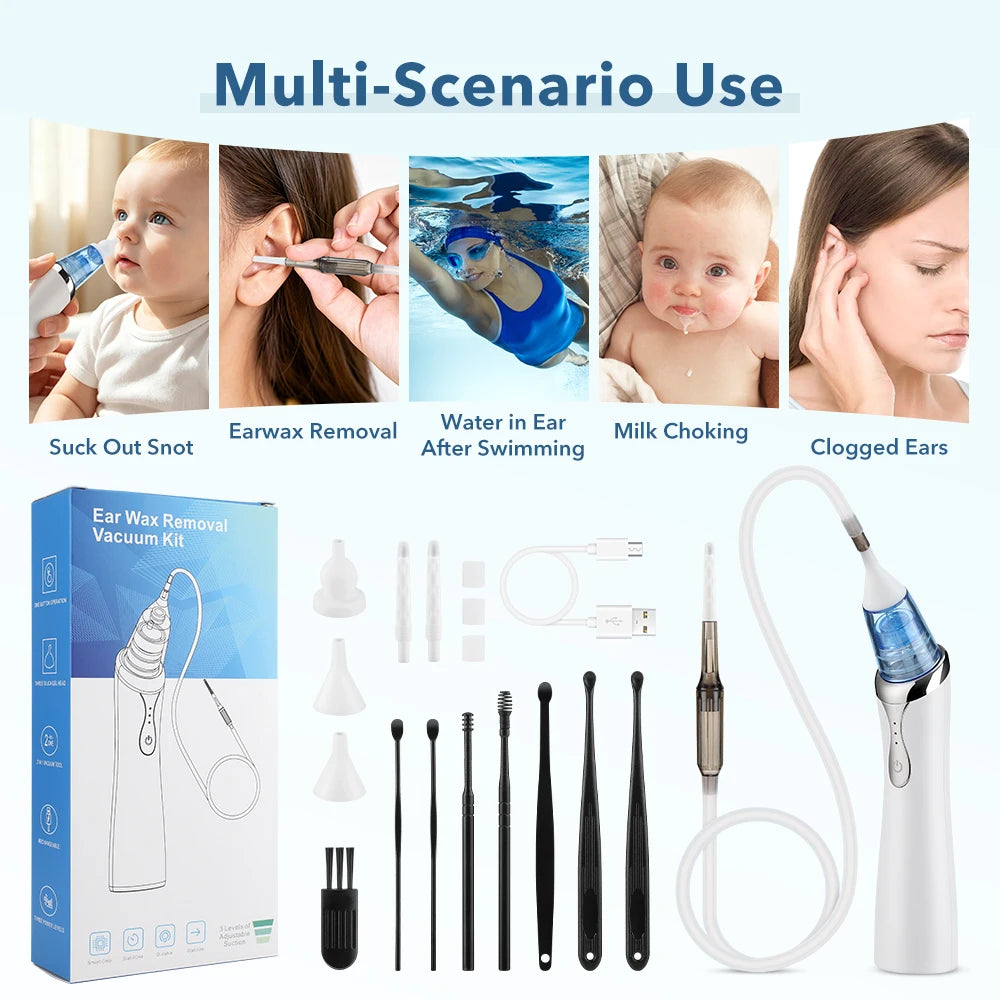 Electric Nasal and Ear Cleaner with Adjustable Suction