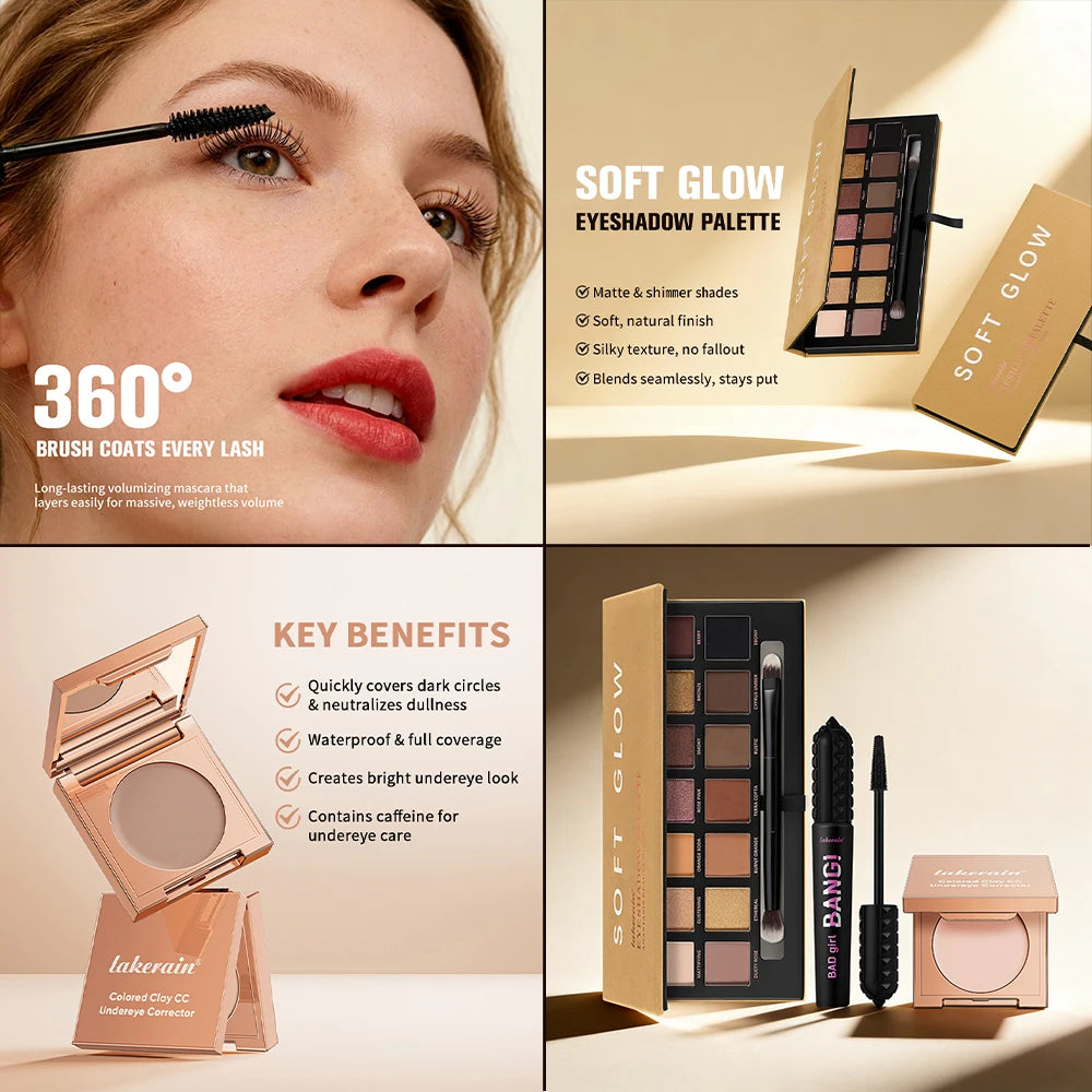 Complete Eye Makeup Kit with Corrector and Mascara - 4