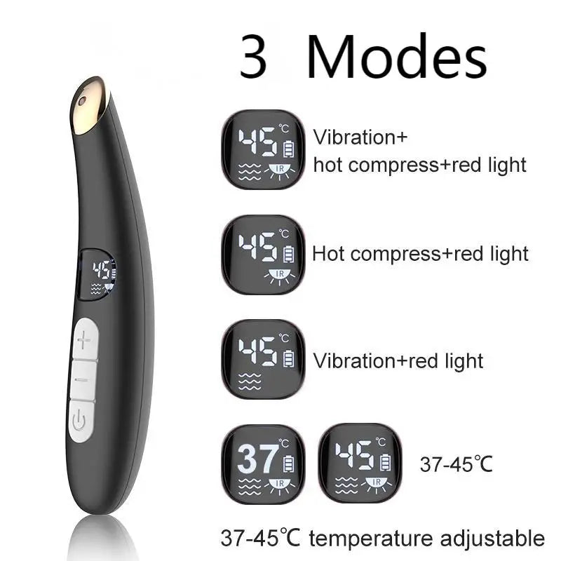 Eye Beauty Device with Heat and Vibration for Puffiness - 3