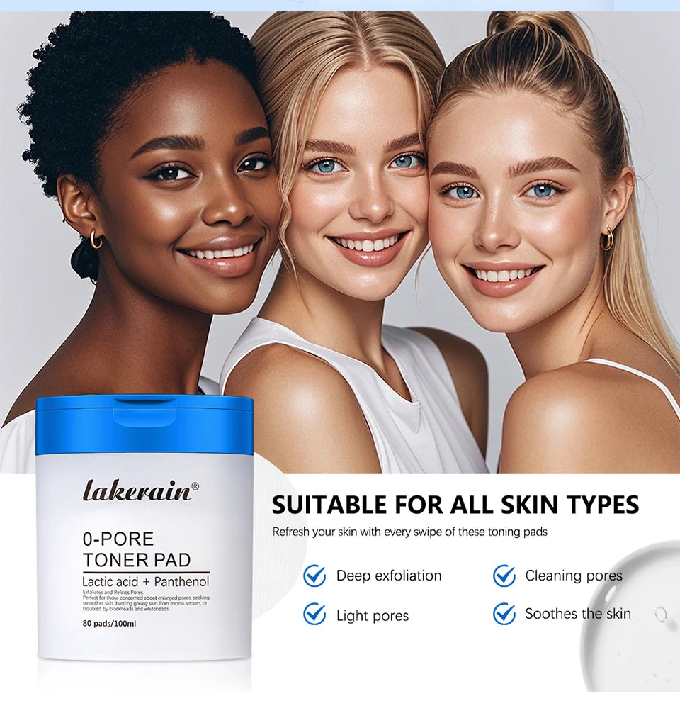 Facial Toner Pad and Peptide Serum Set for Deep Skin Moisturizing