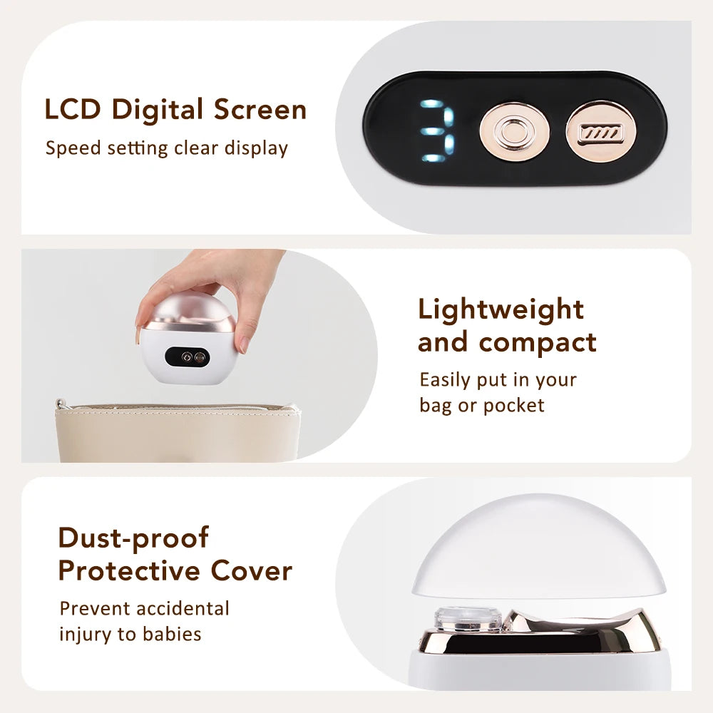 Electric Nail Clipper with LED Light and LCD Screen - 7
