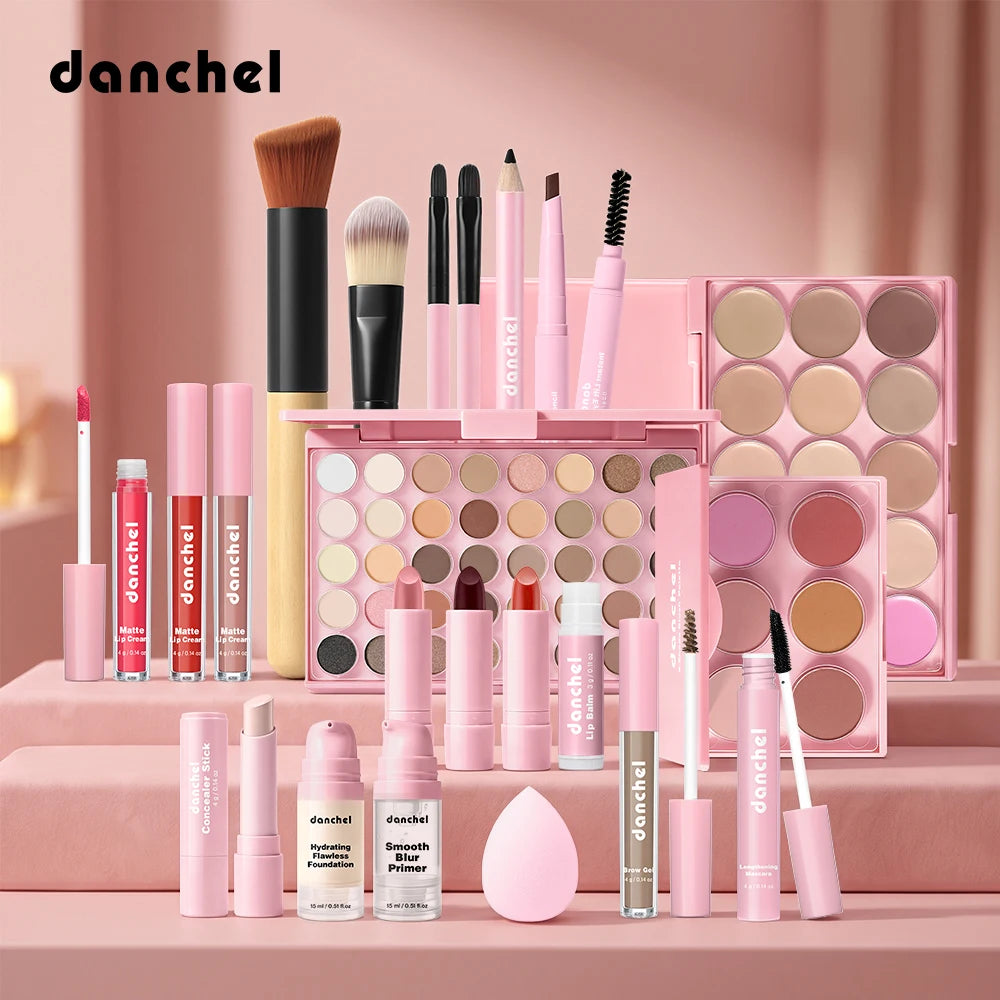 Full Face Makeup Set with Professional Brushes