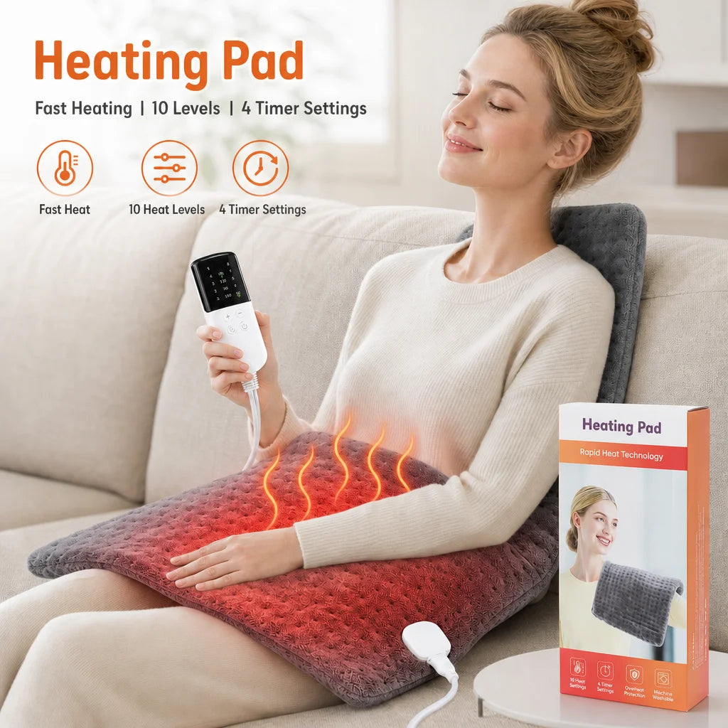 Electric Heating Pad with Adjustable Temperature Settings