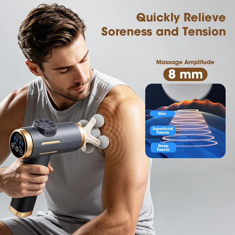 Portable Muscle Massage Gun with 11 Interchangeable Heads - 5