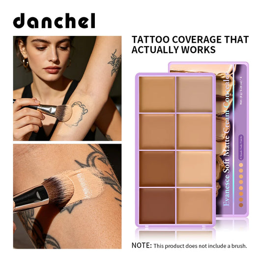 8 Shade Cream Concealer Palette for Full Coverage