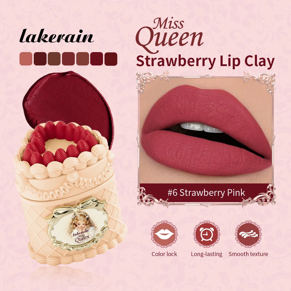 Strawberry Lip Clay Long Lasting Velvet Matte Finish