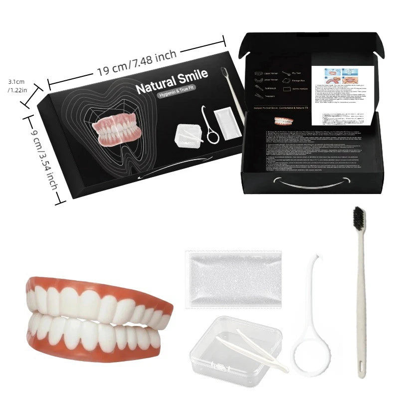 Complete Denture Set with Cleaning Kit and Storage Case - 8