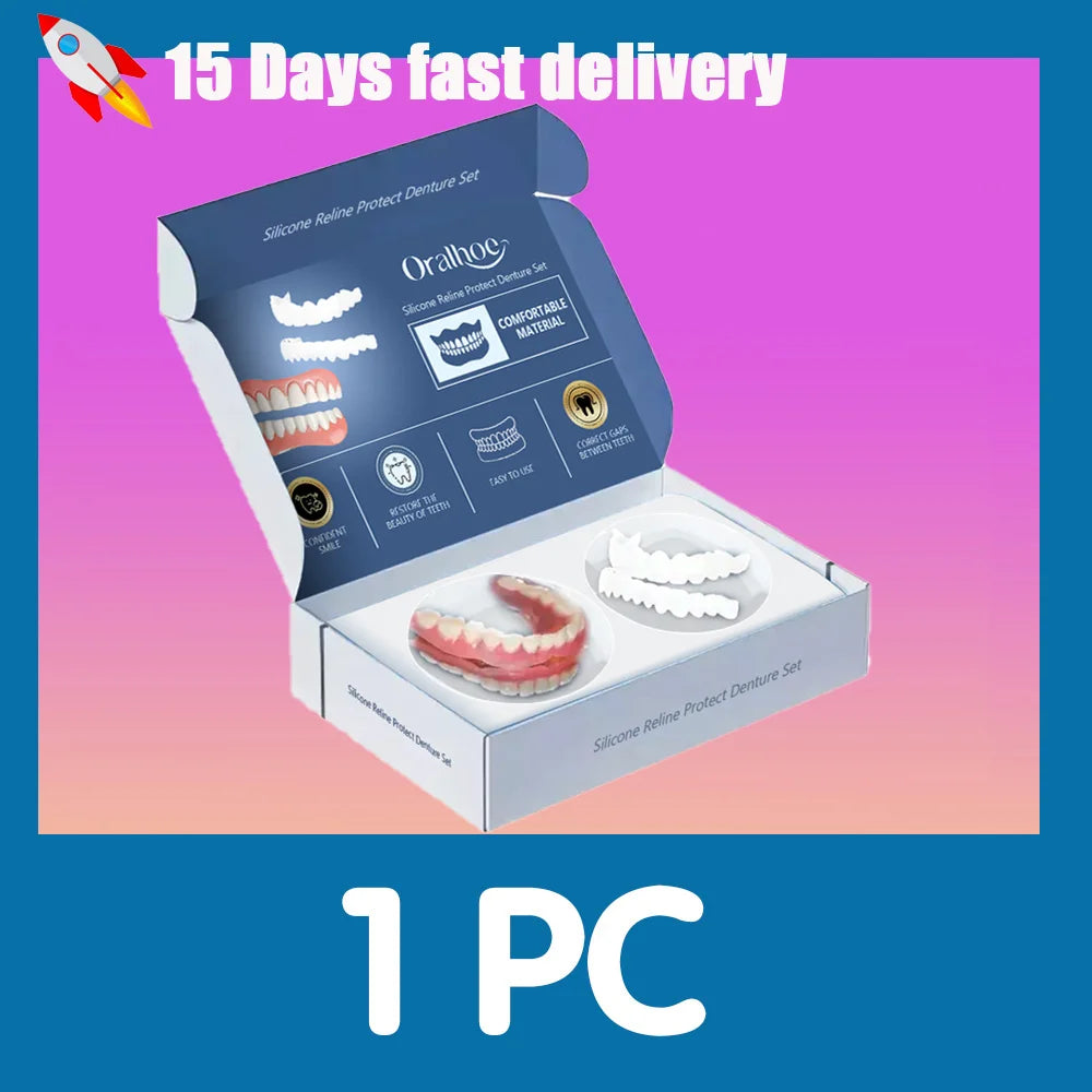 Adjustable False Teeth Kit for a Natural Smile