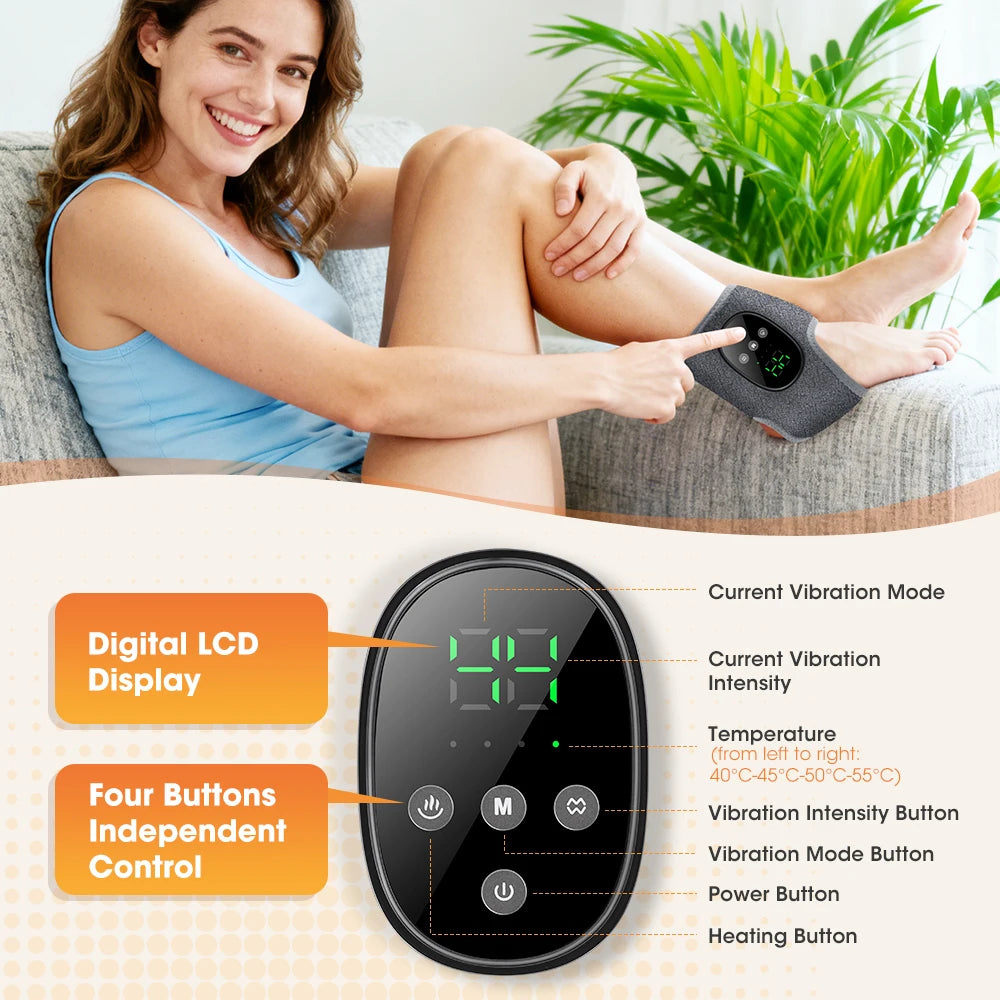 Wireless Ankle Massager with Heat and Vibration for Deep Relaxation - 10