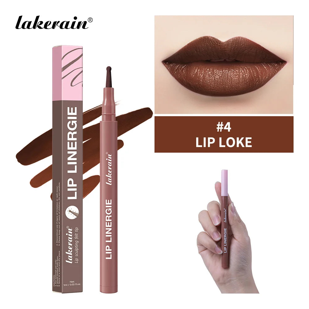Dual Sided Lip Stain and Liner Pen for Long Lasting Matte Color