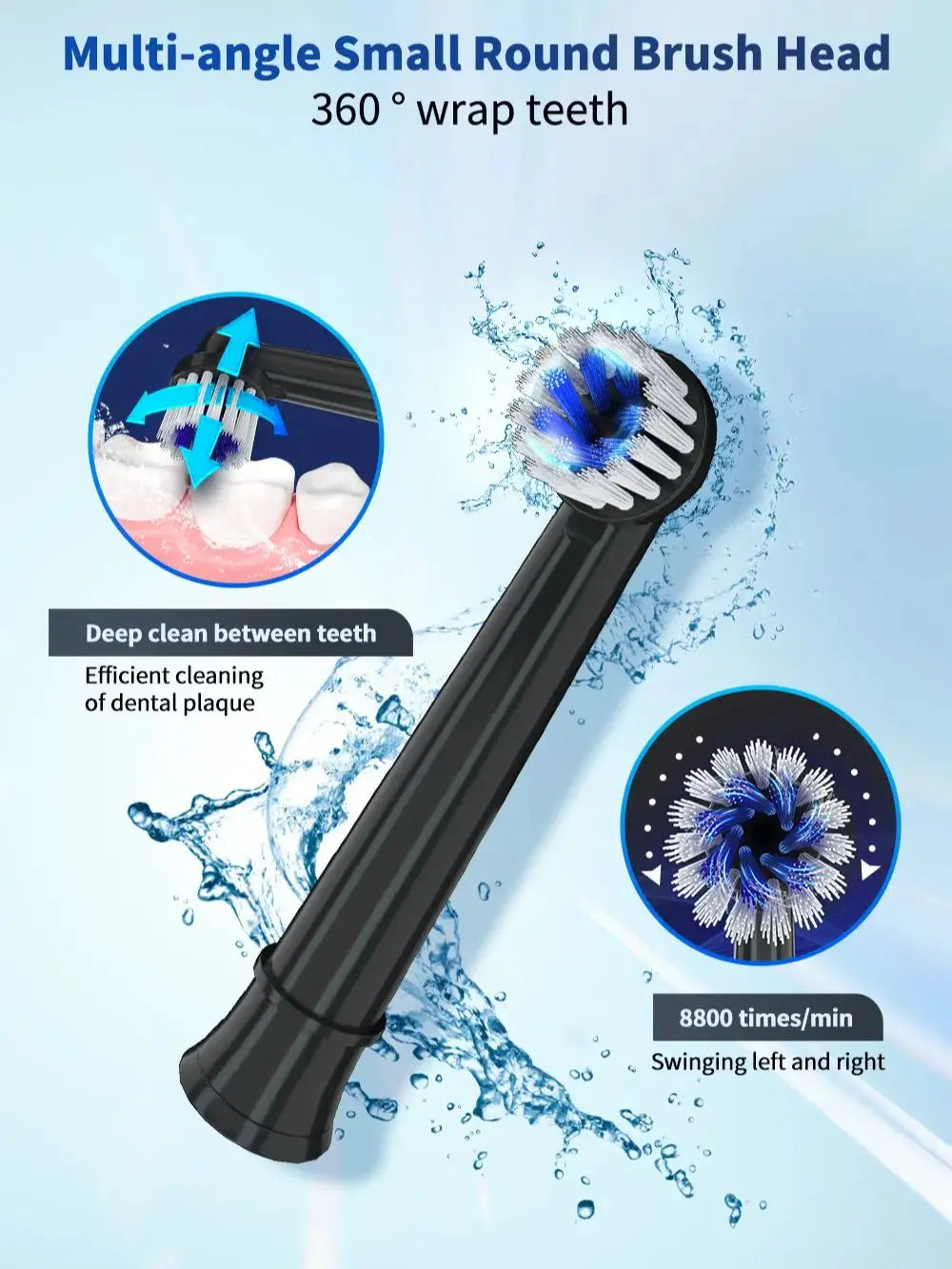 Replacement Toothbrush Heads for Mornwell T37 - 3