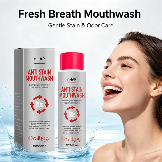 Anti Stain Mouthwash for Fresh Breath and Teeth Whitening
