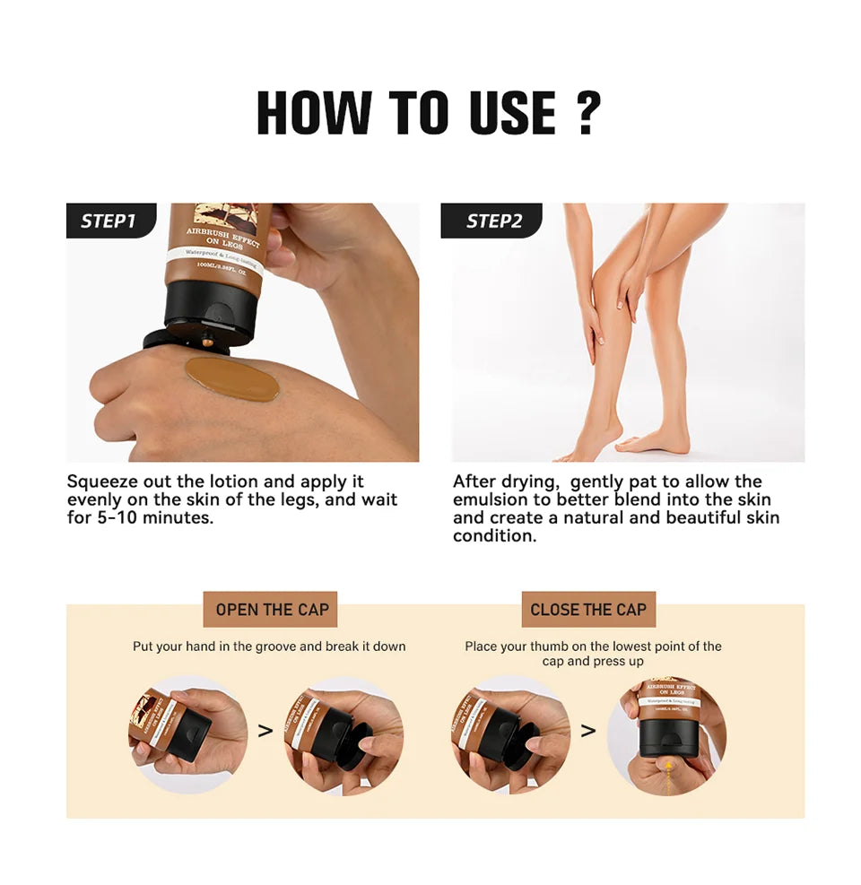 Leg Makeup Foundation Cream Waterproof Coverage