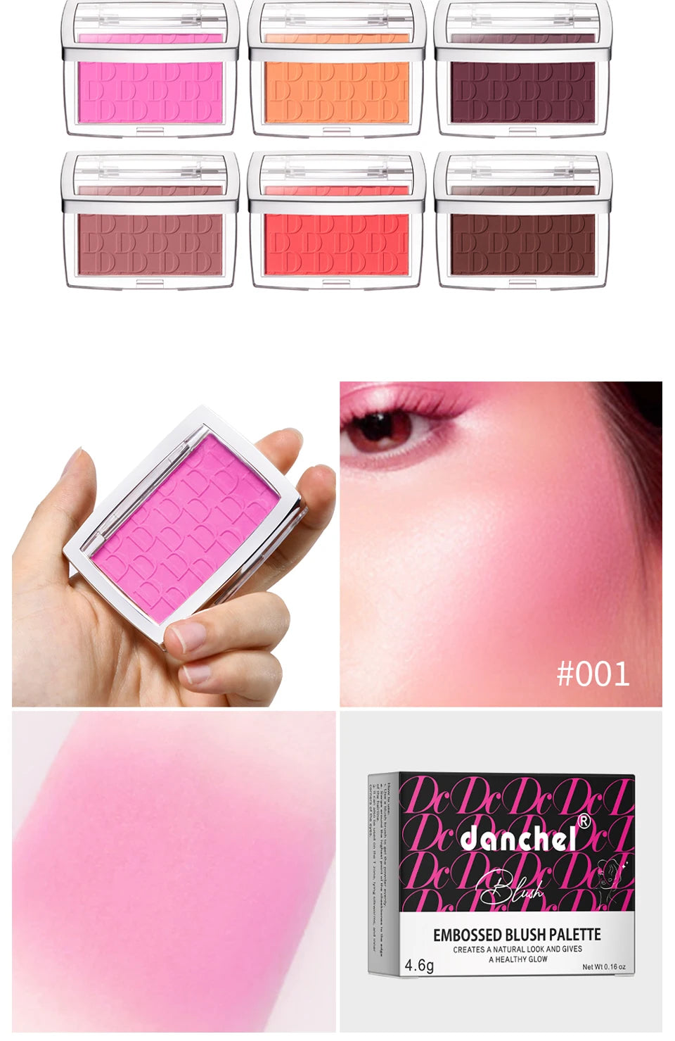 Embossed Blush Palette Natural Matte Finish