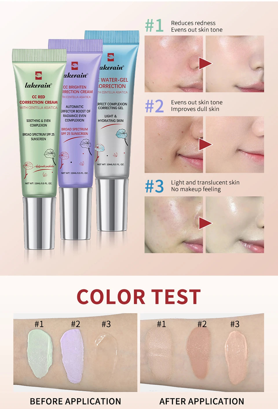 Color Correcting CC Cream Moisturizing Foundation - 22