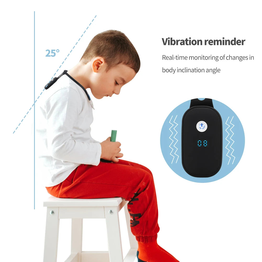 Smart Posture Corrector with LCD Display and Vibration Reminder