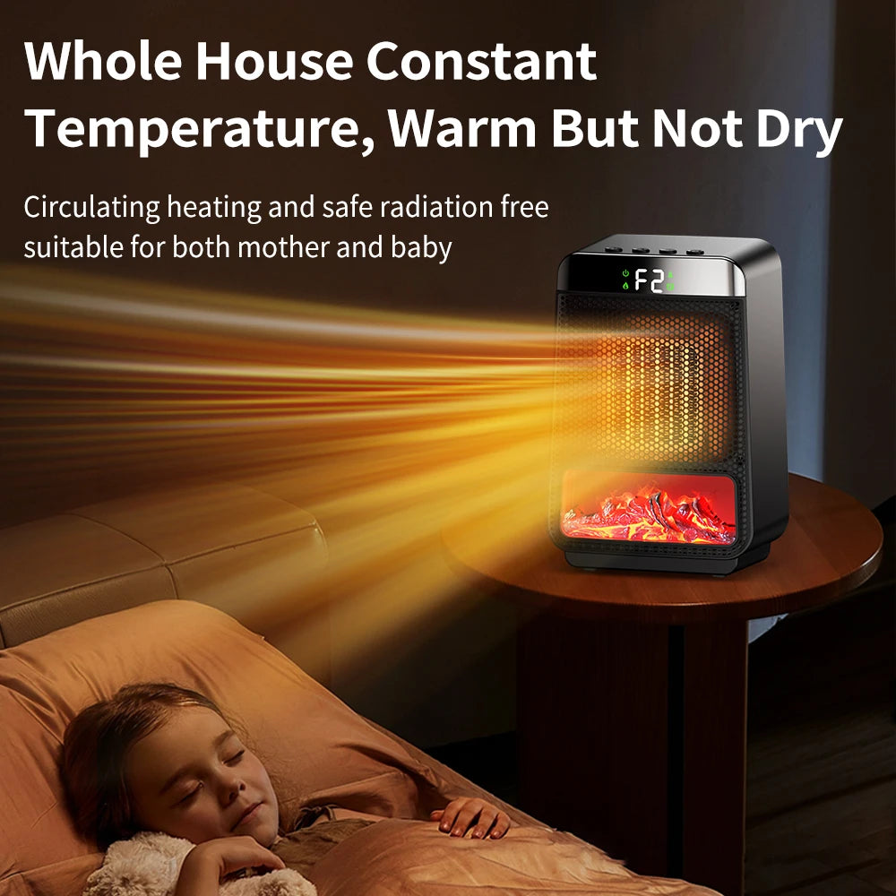 Portable Desktop Electric Heater with Fast Ceramic Heating - 16