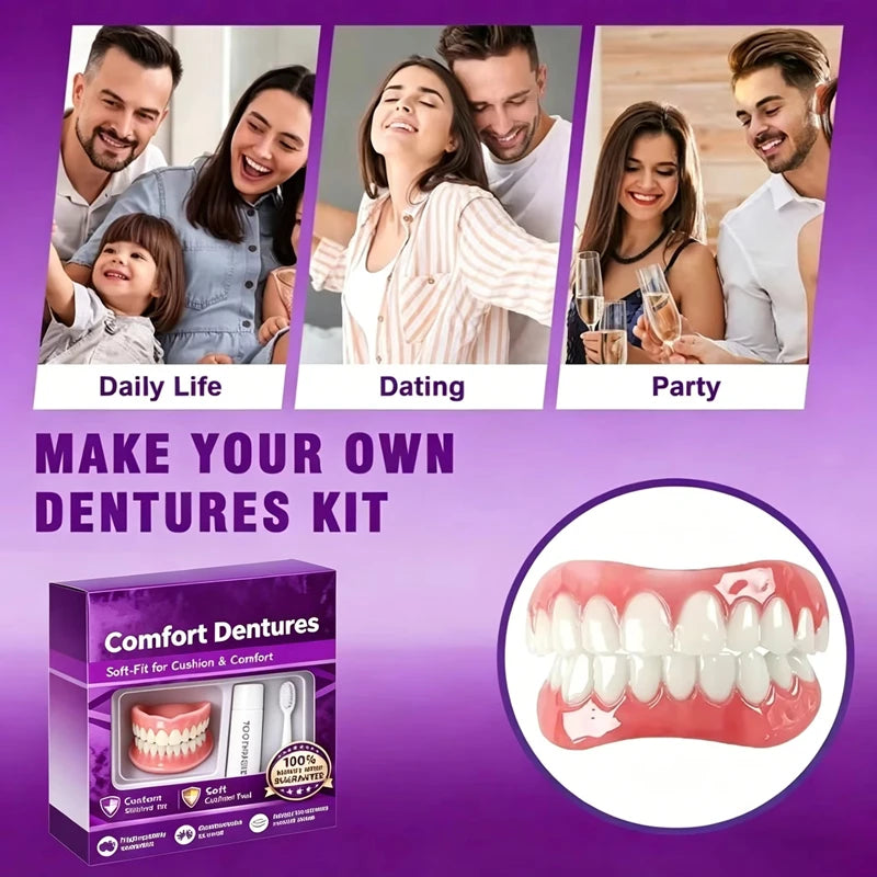 Silicone Denture Set for Soft Comfort Fit - 10