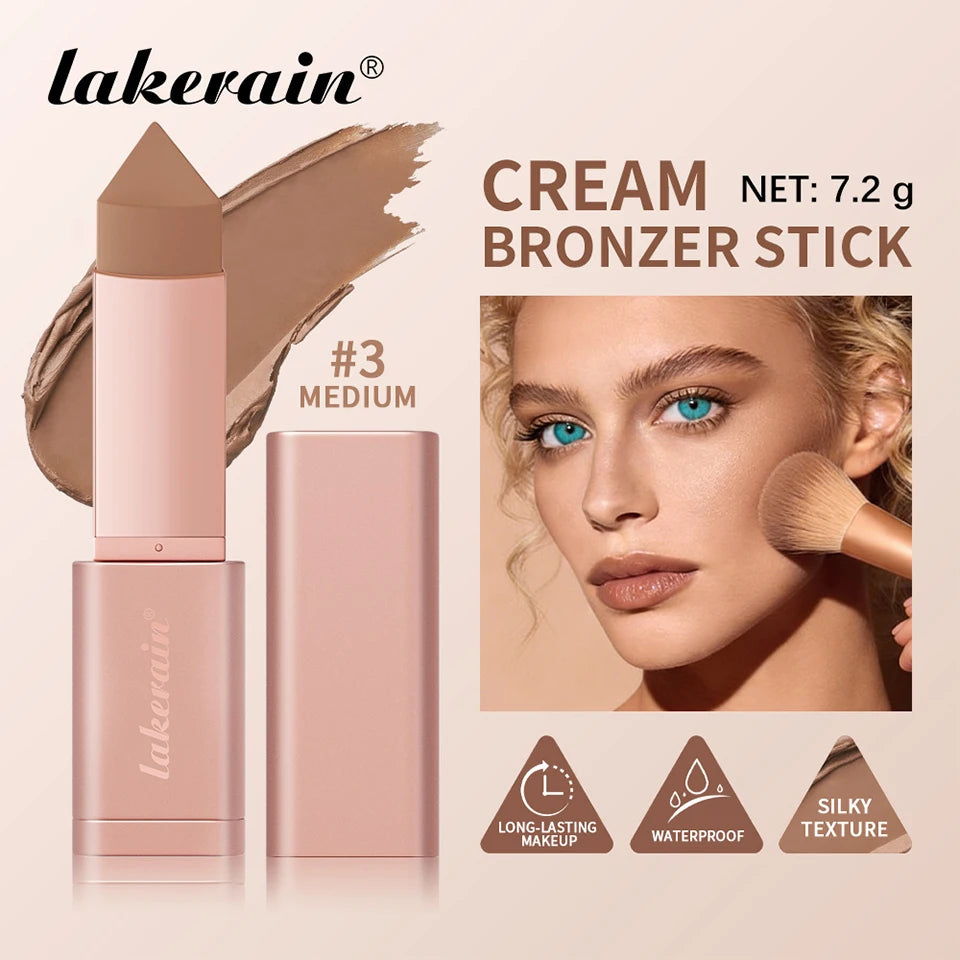 Cream Bronzer Stick for Seamless Face Contouring