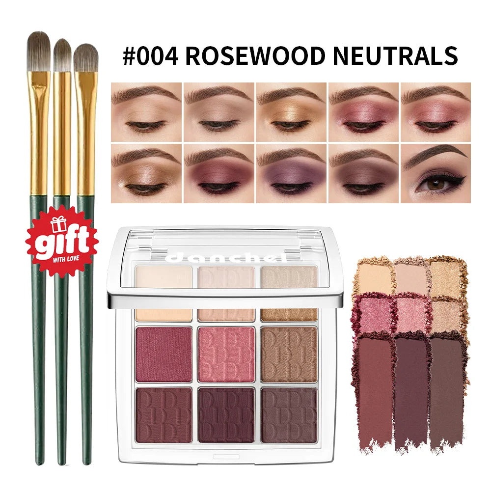 Nine Color Eyeshadow Palette for Beginner Makeup Looks