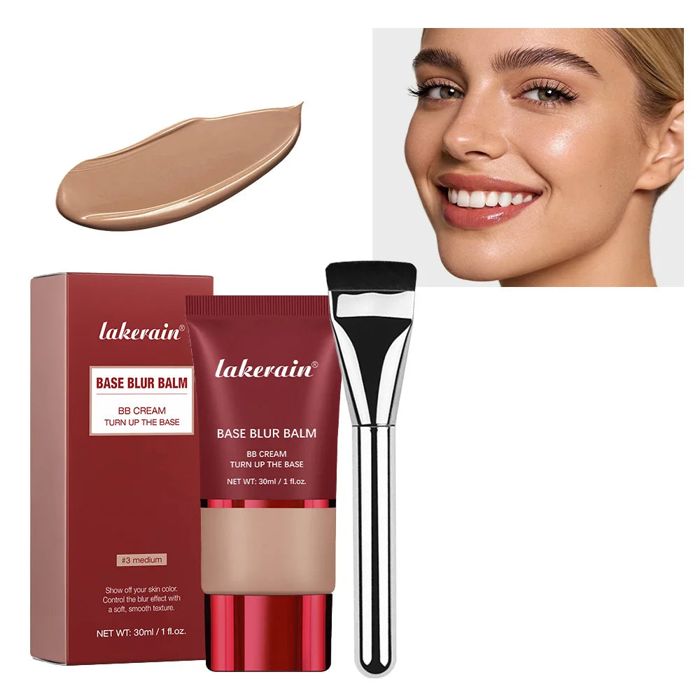 Blur Base Balm with Applicator Brush for a Natural Matte Finish